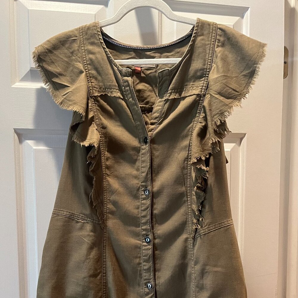 Anthropoligie Pilcro ruffle dress Size Large